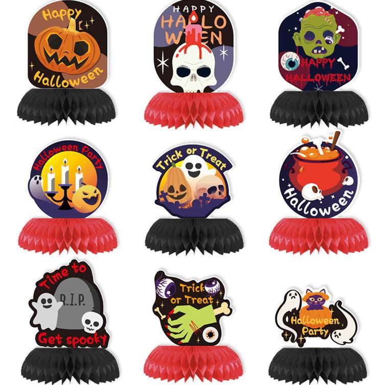 New Halloween Ghost Festival Horror Party Honeycomb Ornaments and Tabletop Decorations