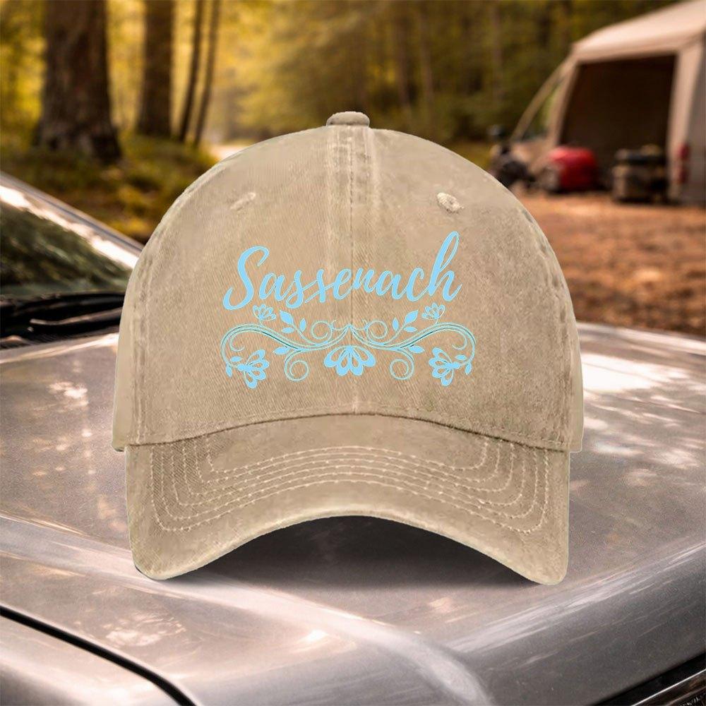 Sassenach Outlander Vintage Washed Baseball Cap Adjustable Hook Loop Lightweight Unisex Hat for Unisex Women