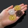 5pcs Round Flowers Brooch Base Pad Setting Base with Pin 38mm Copper Brass Filigree Wraps Connectors Jewelry Making Accessories