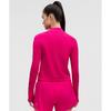 Lululemon Rest Less Cropped Half Zip Colour Rib Passionate Passionate
