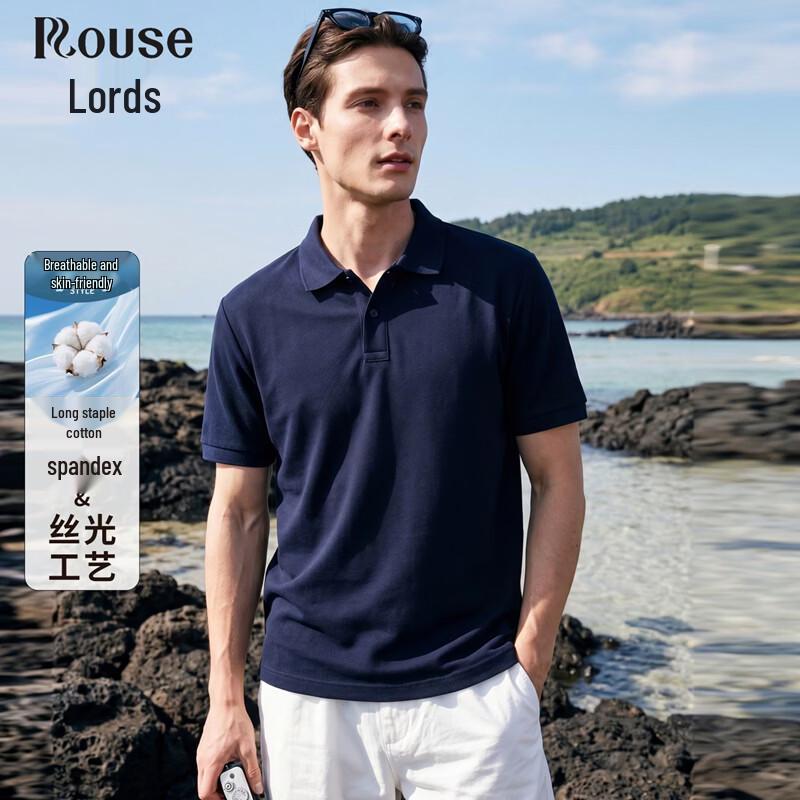 Luozi Men s 82.5% Cotton Lightweight Polo T-Shirt 190