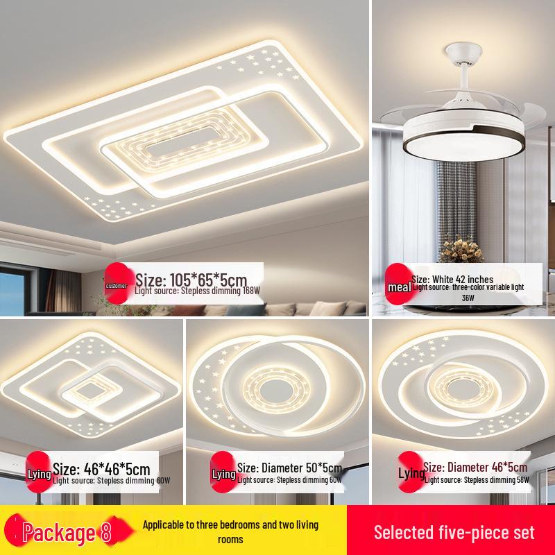 Modern Minimalist LED Ceiling Light - Whole Home Combination for Living Room and Bedroom