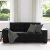 VidaXL Loveseat Sofa Black 140 Cm Velvet, Two-seater Sofa, Divan, Living Room Seat, Sofa, Upholstered Sofa, Sofa 2 4105127