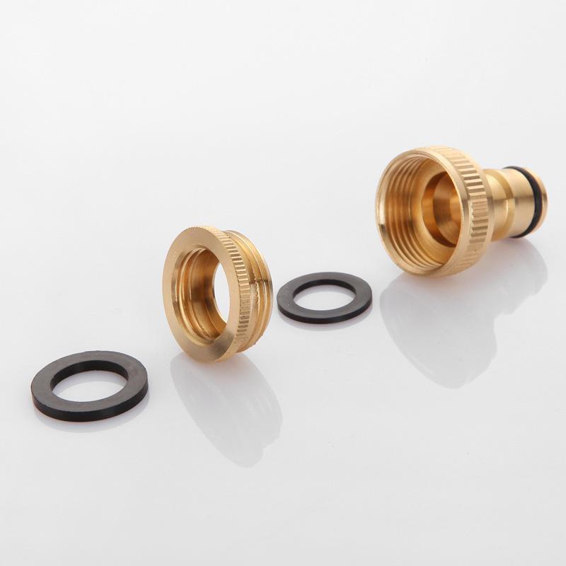 Adaptador de Torneira Totalmente em Cobre para Conexão da Mangueira de Água da Máquina de Lavar