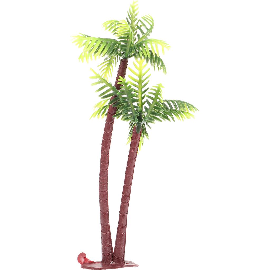 12Pcs Plastic Coconut Palm Trees Miniature Mini Landscape Decor DIY Fairy Garden Micro Landscape Supplies Tropical Palm Tree