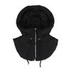 Winter Ultralight Down Hooded Hats For Women Men Warm Ring Scarf Balaclava Hat Neck Zippper Drawstring Coat Scarf Short Tank Top