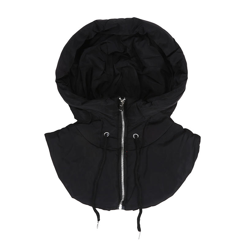 Winter Ultralight Down Hooded Hats For Women Men Warm Ring Scarf Balaclava Hat Neck Zippper Drawstring Coat Scarf Short Tank Top