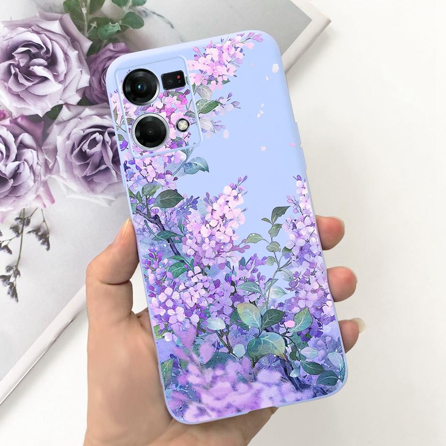 For Cover Reno 7 4G Case Shockproof Soft Silicone Phone Cases For OPPO Reno 7 Global CPH2363 Reno7 4G Back Cover Fashion Cat
