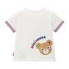 MIKI HOUSE Short Sleeve with Bear Boys and T-Shirt Logo, Girls, Baby/Kids' Clothing, White, 80cm, 10-5253-686