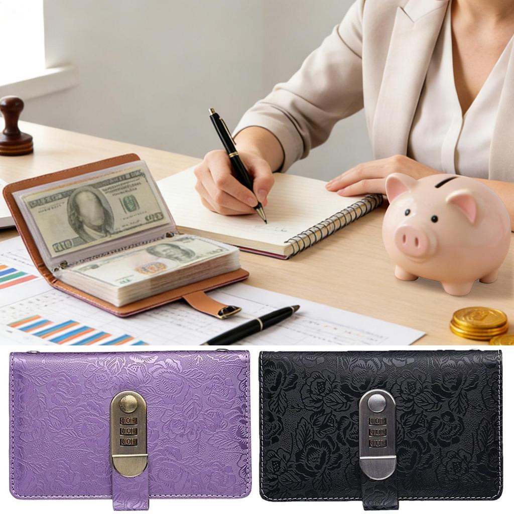 100 Envelopes Money Saving Challenges with Lock Loose-Leaf Binder Budget Binder With Cash Envelopes Money Organizer System