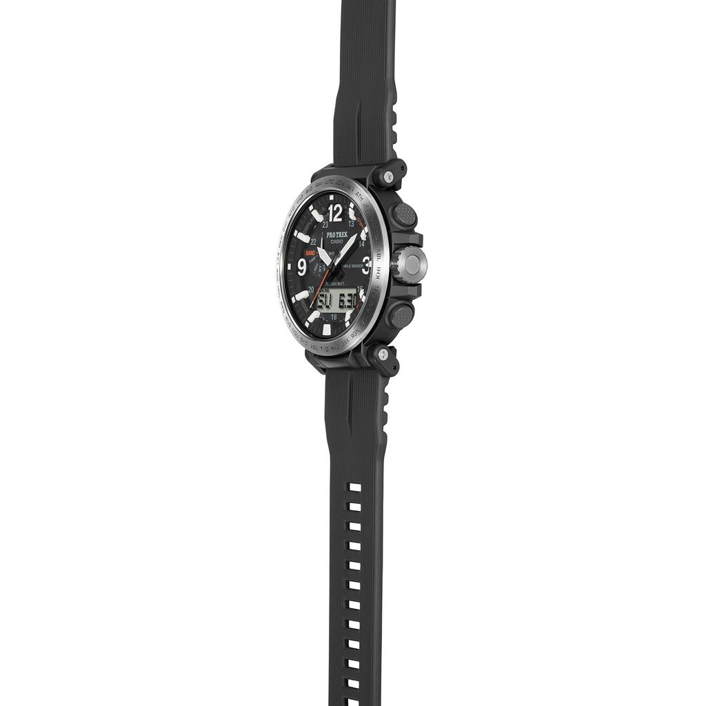 Casio Pro Trek Men's Stainless Steel 100M Water Resistant Analog Alarm Quartz Watch PRW-6611Y-1