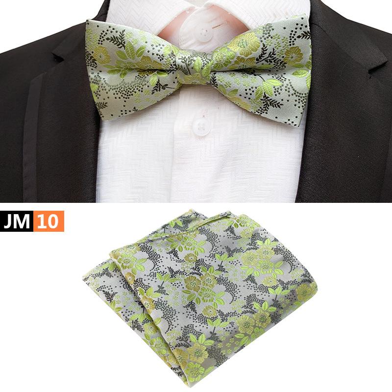 İki Parça Takım Paisley Papyon ve Cep Mendilleri