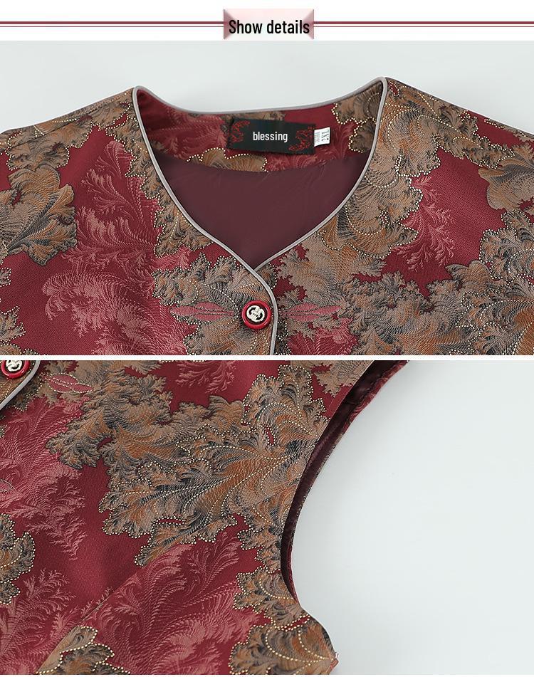 Grandma's Lightweight Autumn Vest for Middle-Aged & Elderly Women - Sleeveless Jacket for Spring & Fall