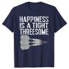 Lustiges Dart Glück ist ein enges Dreier-Grafik-T-Shirt Herren Damenmode Lässiges T-Shirt 100% Baumwolle Lockeres Übergroßes T-Shirt
