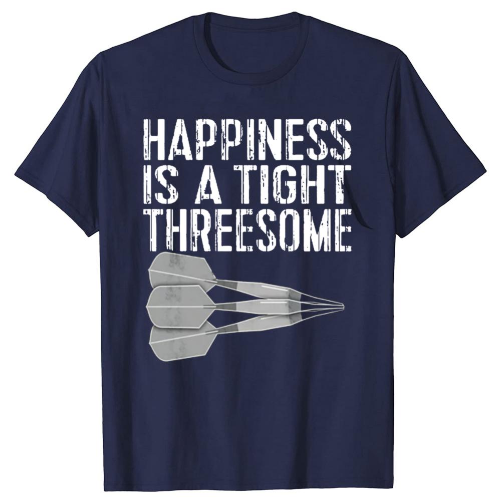 Lustiges Dart Glück ist ein enges Dreier-Grafik-T-Shirt Herren Damenmode Lässiges T-Shirt 100% Baumwolle Lockeres Übergroßes T-Shirt