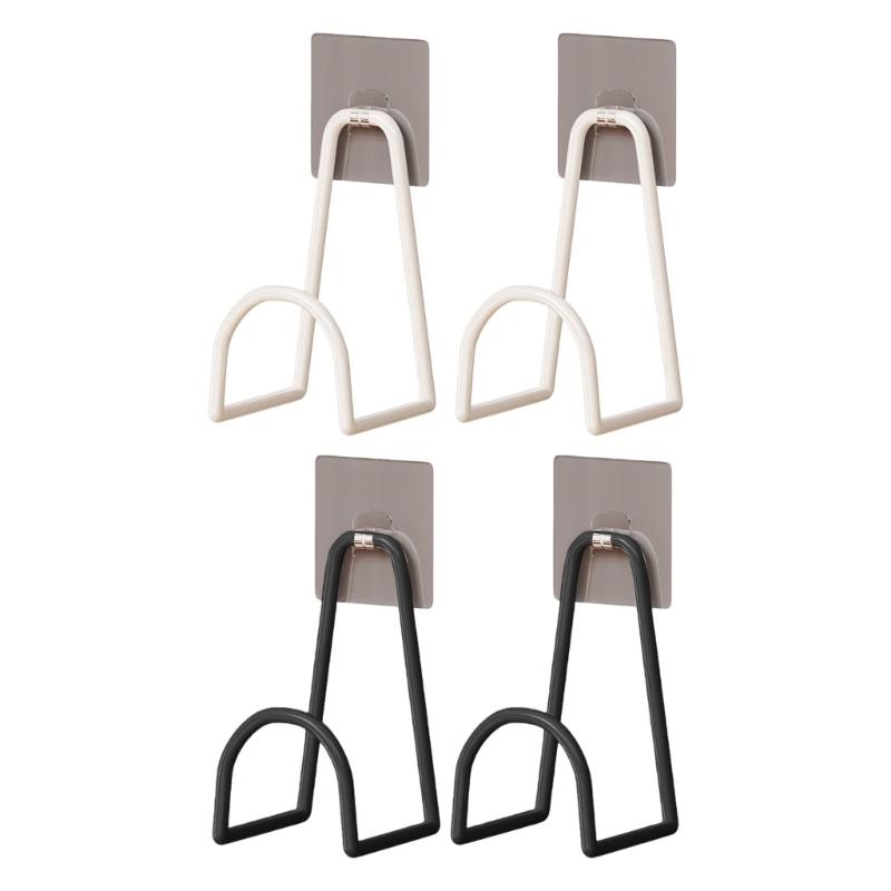 Badminton Racket Holder Wall Mount Rack with Strong Adhesive Metal Space Saving Organizer for Sports Equipment