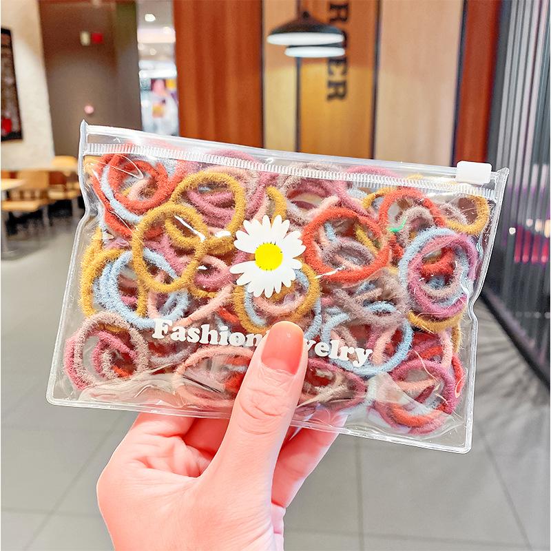 100 Buc/Pungă Elastice de Păr Simple Practice Mici Fete Copii Accesorii Inel Coadă de Cal Bentiță