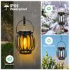 Upgrade Solar Lantern Outdoor Lights Metal Solar Hanging Lamp Vintage Wall Lights Waterproof Fence Garden Yard Patio Decor