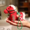 Cute Bamboo Cartoon Flower Embroidery Pattern Plush Doll Keychain For Decor Bag