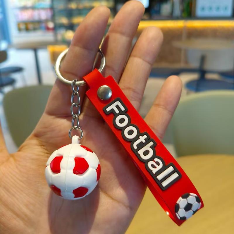 World Cup themed product simulation football car keychain mascot peripheral D three-dimensional pendant