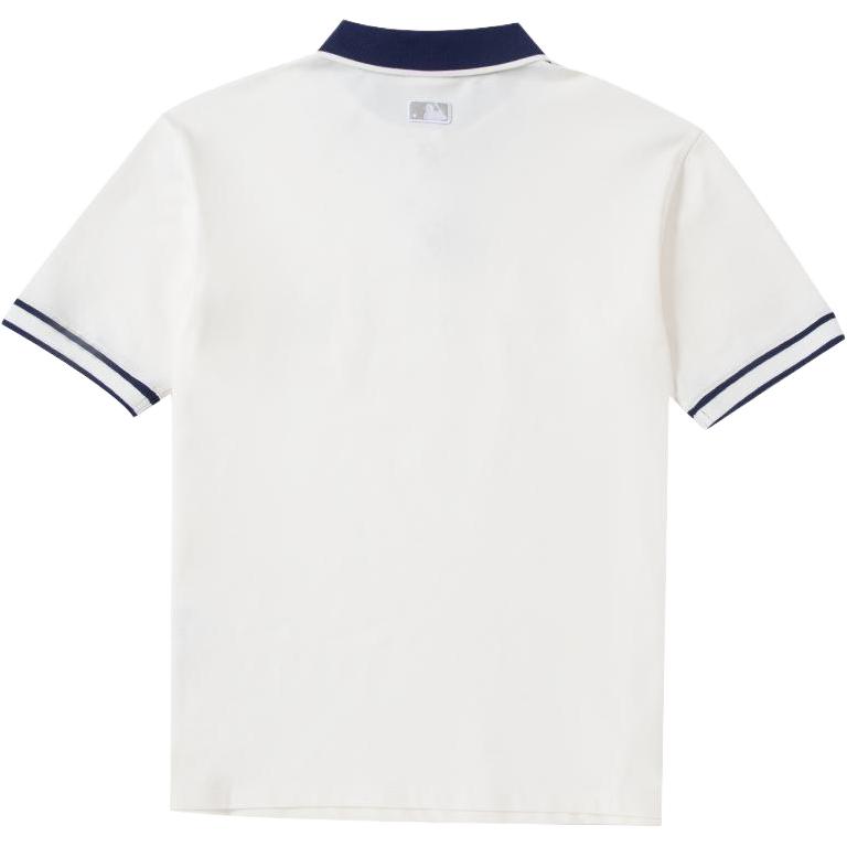 New MLB Polo Shirts Women's Bright Cream White 3FPQM0433-07CRS