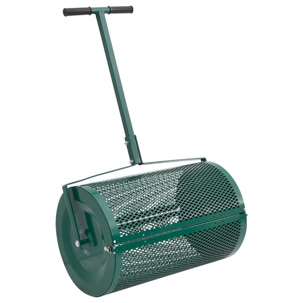 vidaXL Kompost-Streuer 75L Grün Ø40x60 cm Stahl grün