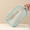 Kosmetiktasche aus Mesh, tragbarer Reise-Make-up-Organizer, atmungsaktiver Kulturbeutel mit Reißverschluss und Kordel zum Aufhängen für Zuhause, Büro, Fitnessstudio