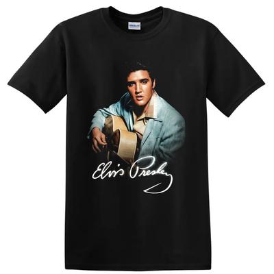 Elvis Presley Kytarový Portrét Rock And Roll Tričko Hudební Legenda Grafické Tričko