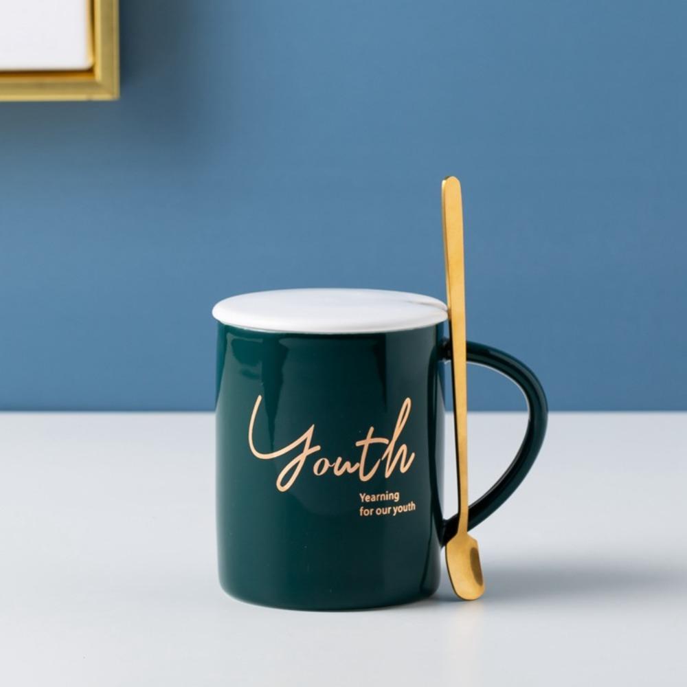 Xingyue Europäischer Ins einfacher geprägter Linien Kaffeetasse Keramiktasse Bürotasse Geschäftsgeschenk