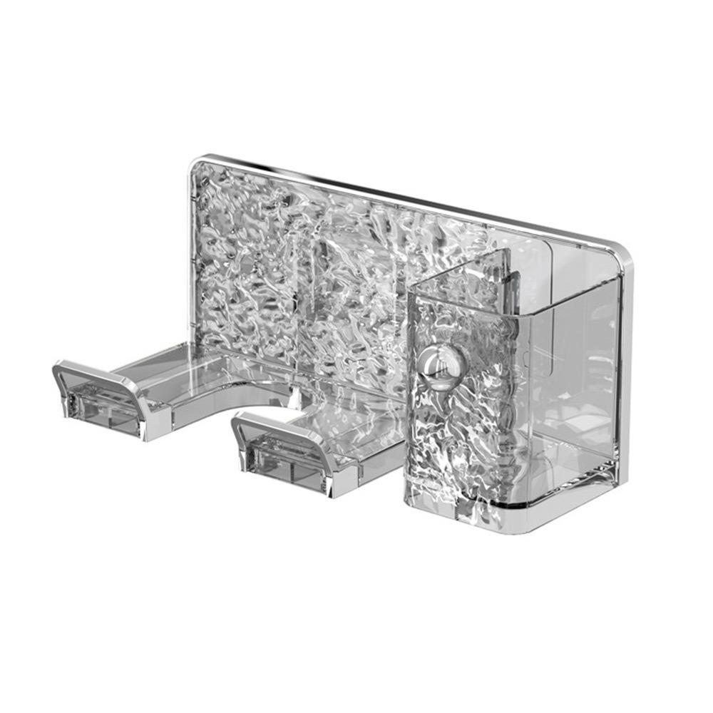 Punch Free Hair Dryer Rack Wall-mounted Hair Tool Storage Rack Portable Bathroom Accessories