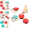 Hoshi Baby Wooden Montessori Mirror Peekaboo Knob Puzzle, Infant 3mos+ Tummy Time Toy