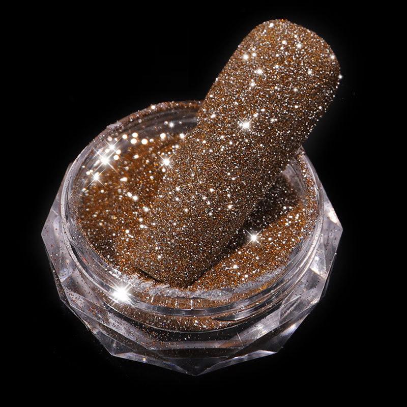 1Box Holographic Nail Glitter Laser Shiny Nail Art Sequins Silver Diamond Powder Dust Gel Nail Polish Manicure Decor