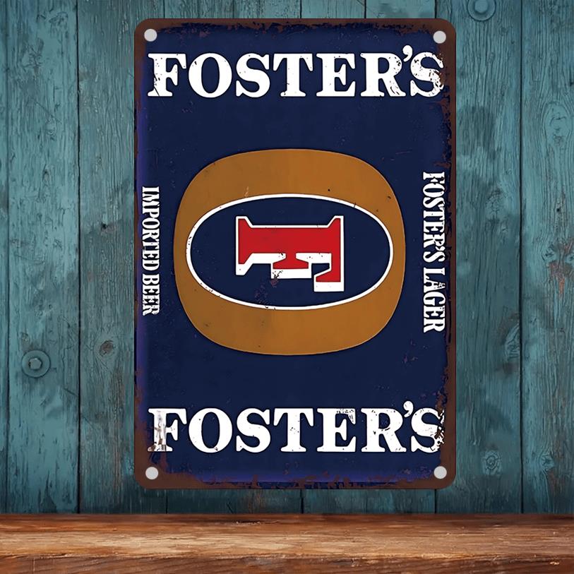 Fosters Lager Piwo Vintage Metalowy Znak Ścienny 79x119 Cal Retro Żelazny Blaszany Plakat Bez Ramki Bar Restauracja Dom De