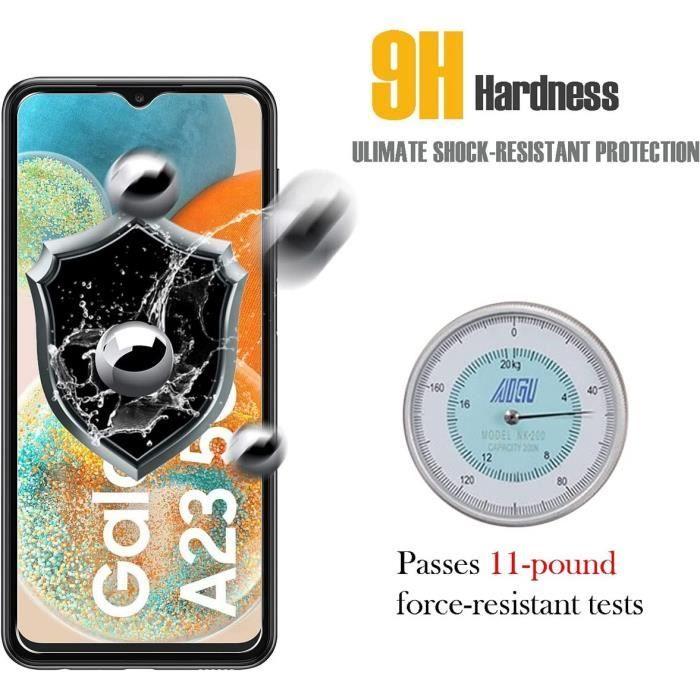 Film de protection en verre trempé - Samsung - Galaxy A23 5G - Lot de 2 - Résistance 9H - Installation facile