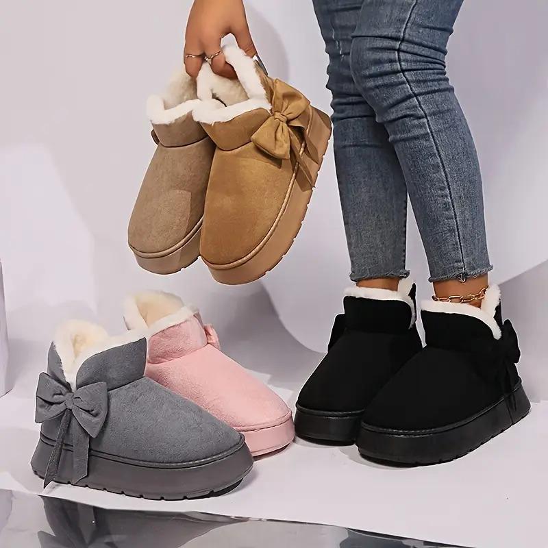 New Winter Thick-soled Mid-calf Warm Shoes Wear-resistant Comfortable and Fashionable Women's Boots Flat-soled Velvet Snow Boots