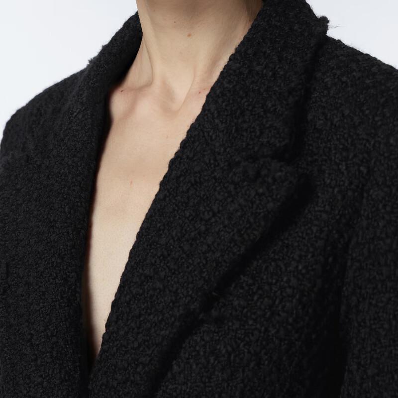 JNBY Women's Winter Blazer Collar Wool Blend Coat