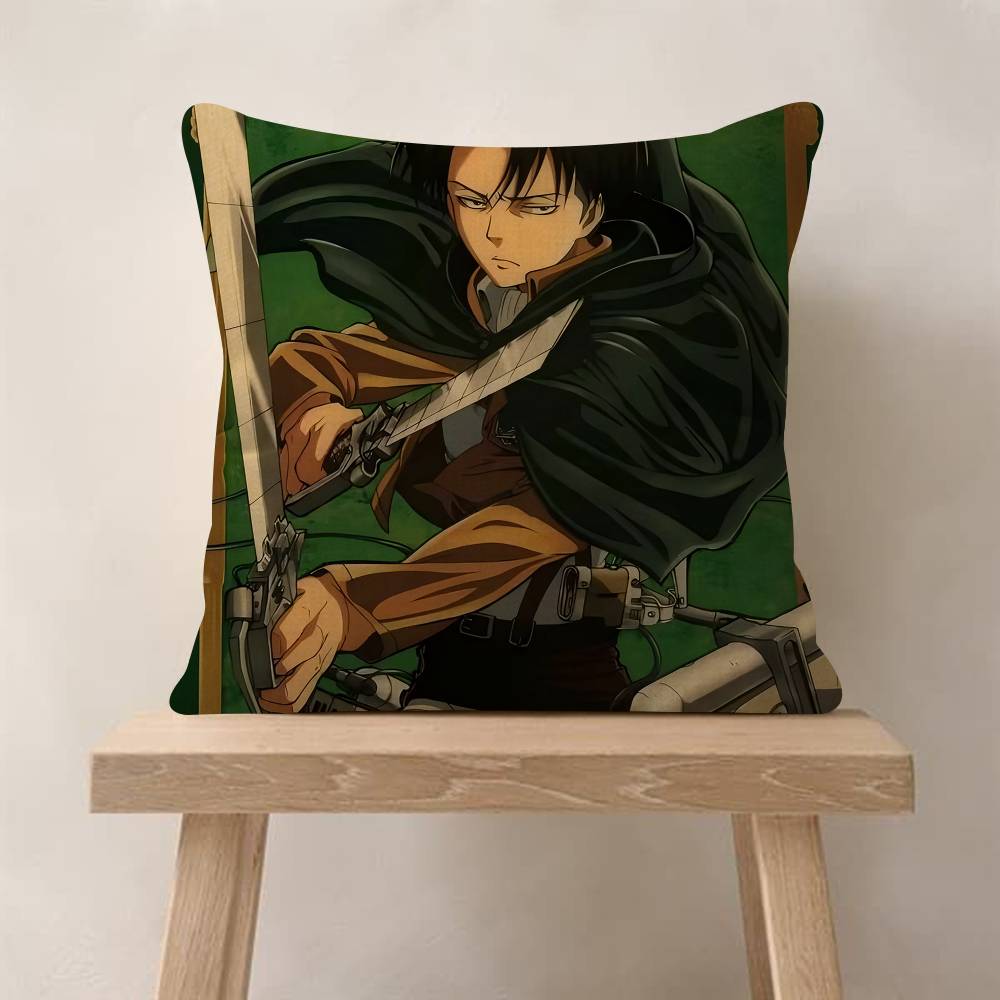 Vintage Anime AAttack On Titan Pillowcase Toon Gift Cushion Cover Bedroom Home Sofa Chair Seat Decor Pillow Case