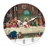 10" Retro Religious Minimalist Wooden Wall Clock MDF Silent Decorative Clock