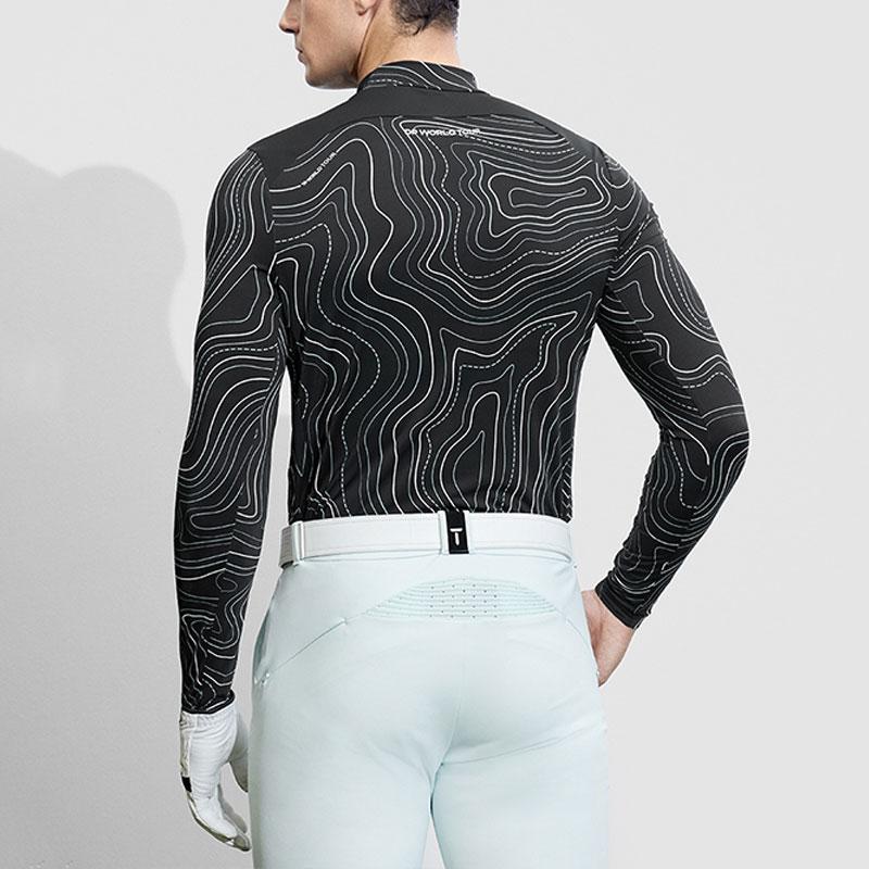 New FILA Golf Series Regular T Shirt Men's All Over Print A11M415219F-ZA