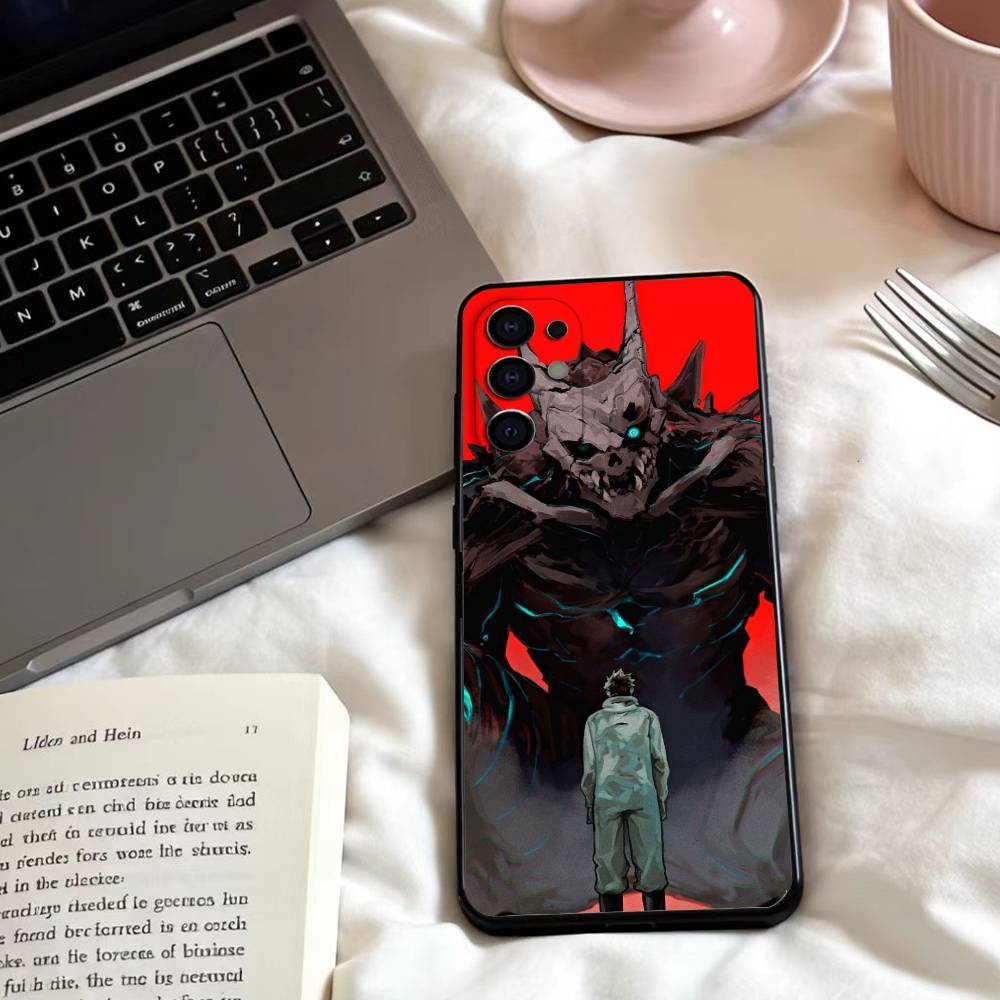 Hot Anime K-Kaiju No Phone Case For Samsung S25,24,23,22,30,21,10,9,Ultra,Plus,Lite,FE,4,5 G Soft Black Case