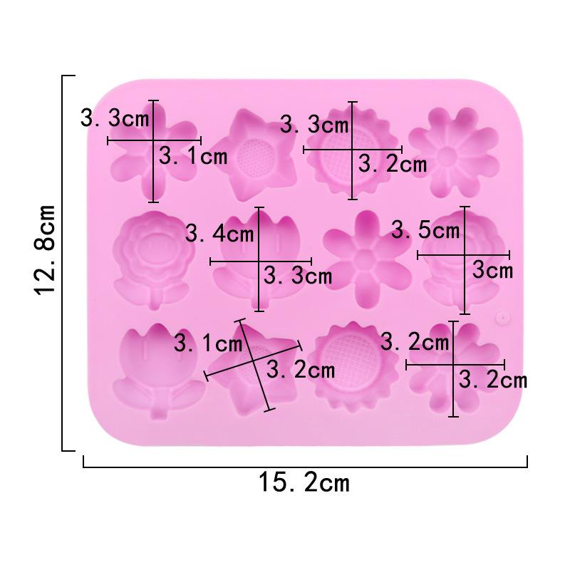 Rose Silicone Mold Flower Leaves Cake Decorating Tools Sunflower Bows Candy Ice Cube Tray Cupcake Topper Kitchen Accessories