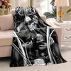 Motorcycle Flannel Blanket – Knit Crafted Ultra-Soft Throw – Perfect for Office Home Decor – Stylish Themed Gift