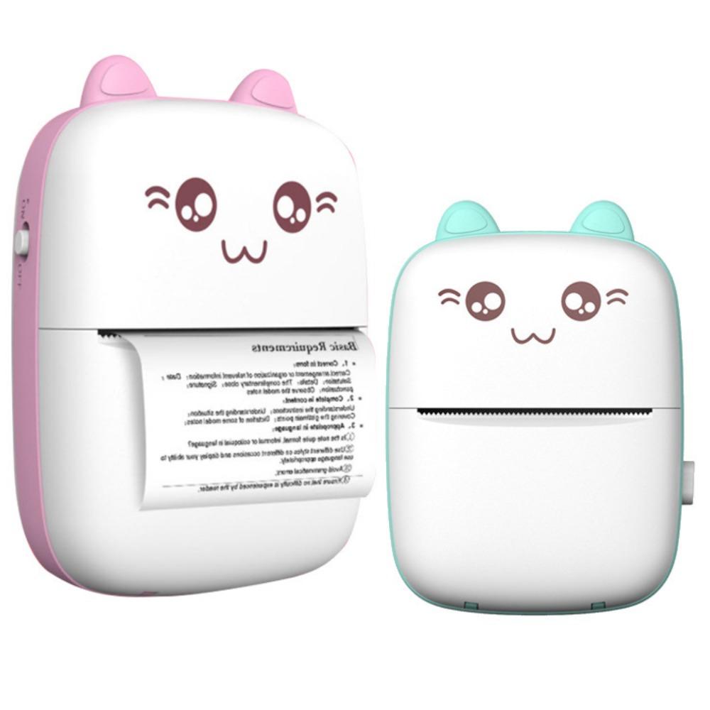 

Термопринтери Bluetooth Cat Shapes Машина для друку етикеток Фотопринтер Подарунок для домашнього офісу синій