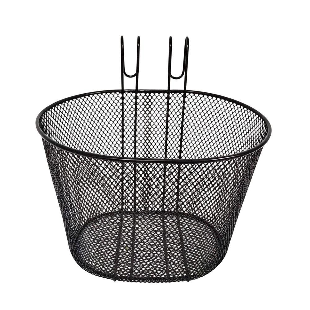 Black Bike Front Basket Iron E-Scooter E-bike Basket New Rear Hanging Basket