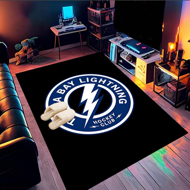 Bay Lightning Hockey Area Rug Suitable for Indoor And Outdoor,Carpets for Kitchens, Homes, Offices, Living Rooms,Home Decor,Christmas Gift