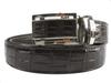 [Pelgio] Crocodile Leather Belt with Auto-Stopper, Brown, Belly Skin