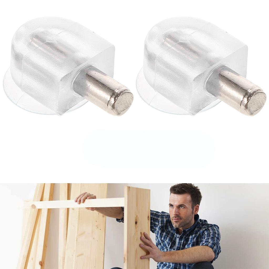 50Pcs Shelf Support Pegs for Glass Shelves Heavy Duty Cabinet Bracket Mounting Hardware Closet Organizers Shelving Pins