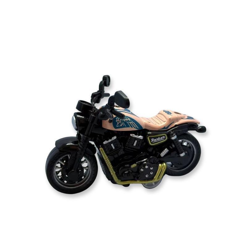 Simulated Motorcycle Pull-back Racing Alloy Car Model Clip Doll Toy Ornaments Keychain Children's Toys