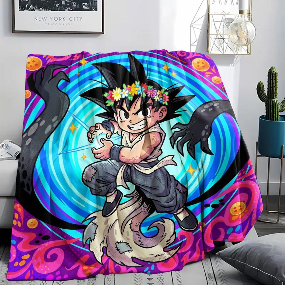 

Dragon Ball Goku Print Flannel Blanket, Ultra Soft High Quality All Seasons Warm Throw, Home Decor Cozy Blanket, Perfect Christmas Gift 80cm x 120cm