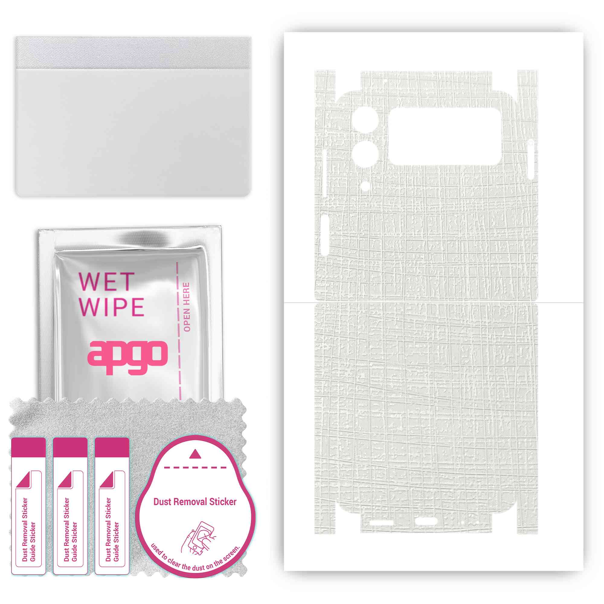 

apgo Protective Skin Sticker for the back+sides compatible with Samsung Galaxy Z Flip4, Full Wrap Film, Foil, Vinyl - Pattern White Fabric